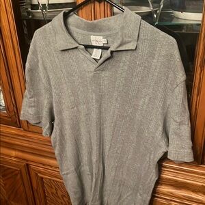 Calvin Klein Gray Polo Shirt Short Sleeve Relaxed Fit